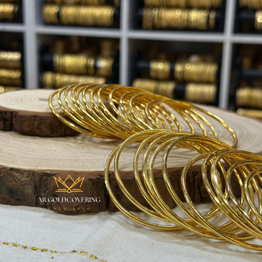 Gold plated plain bangles (00220)