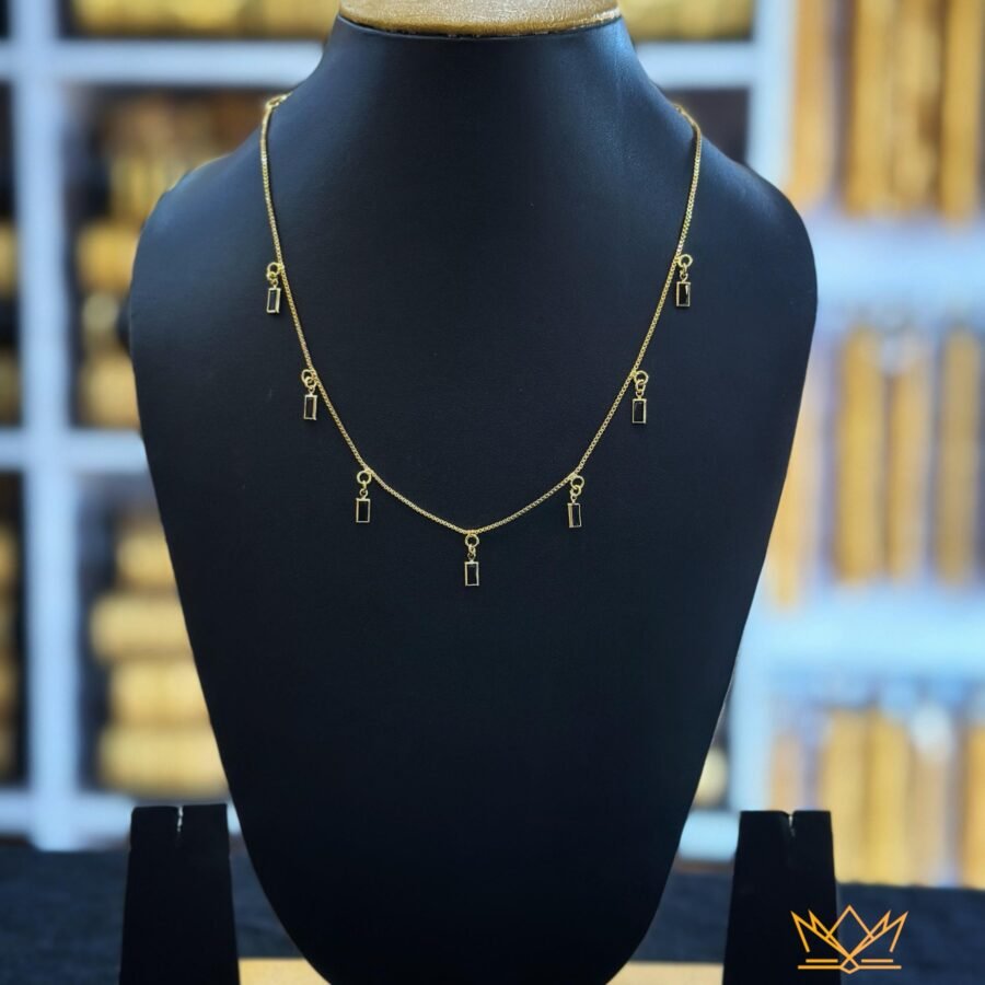 Gold plated 18inches simple necklace