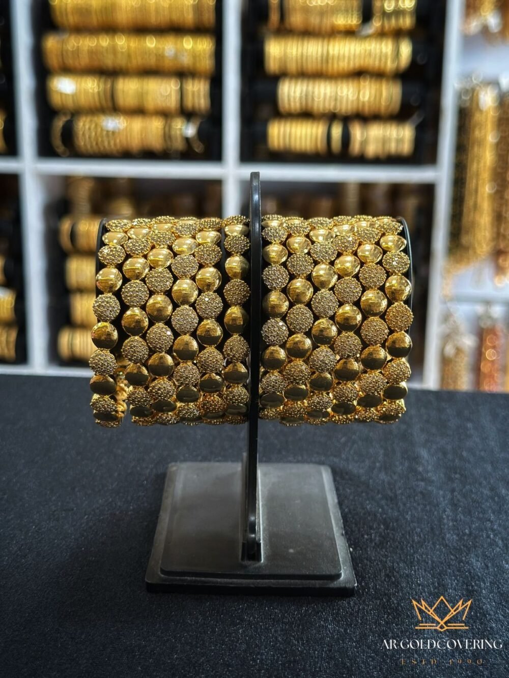 Gold plated AD stones bangles(0081)