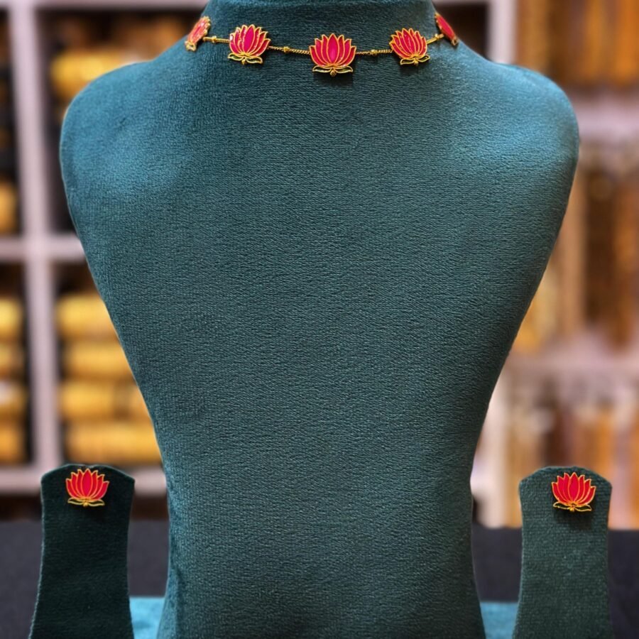 Most trending Lotus necklace at budget friendly rates(0093)