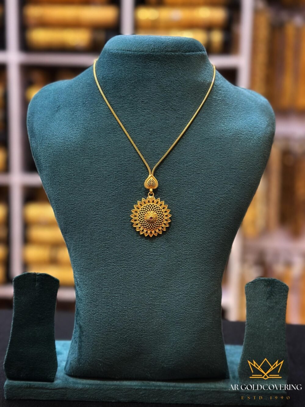 Gold plated 18inches simple necklace(0095)