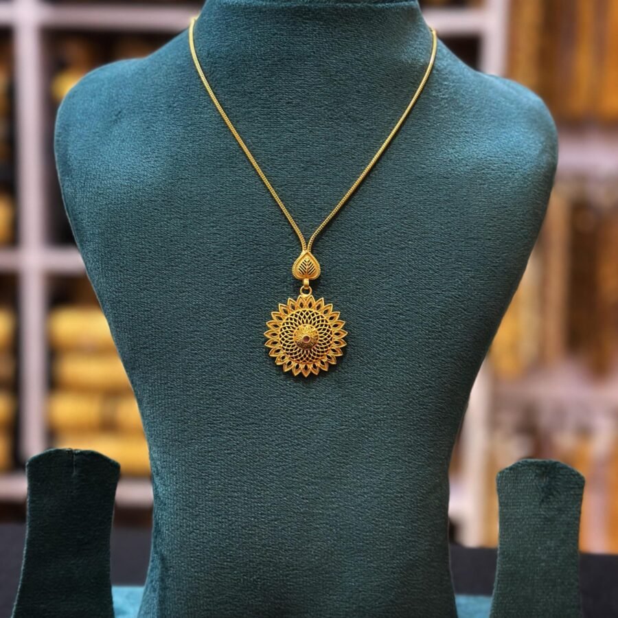 Gold plated 18inches simple necklace(0095)