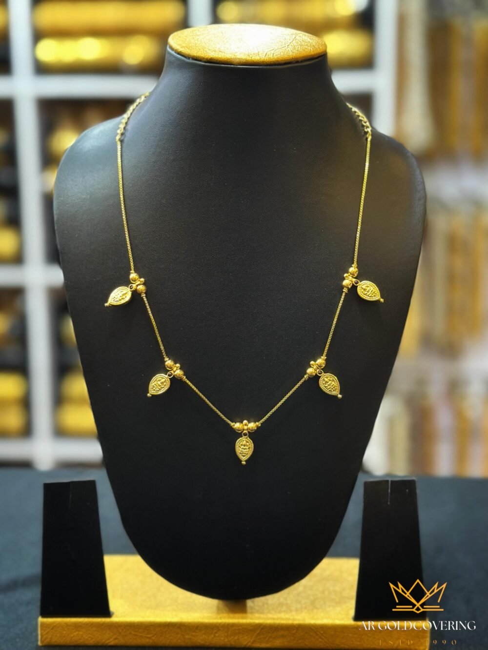 Gold plated Double sided Gobi palakka with Lekshmi on other side(0038) - Image 2