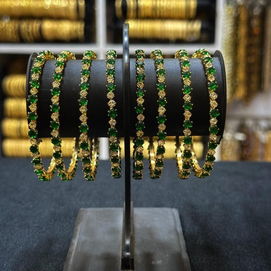 Gold plated AD stones bangles(00105)