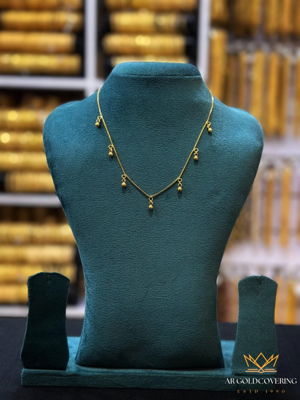Gold plated 18inches simple daily wear necklace (00108)