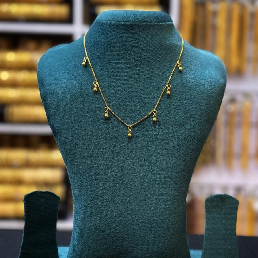 Gold plated 18inches simple daily wear necklace (00108)