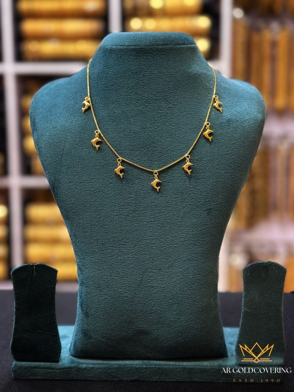 Gold plated 18inches simple daily wear necklace (00114)
