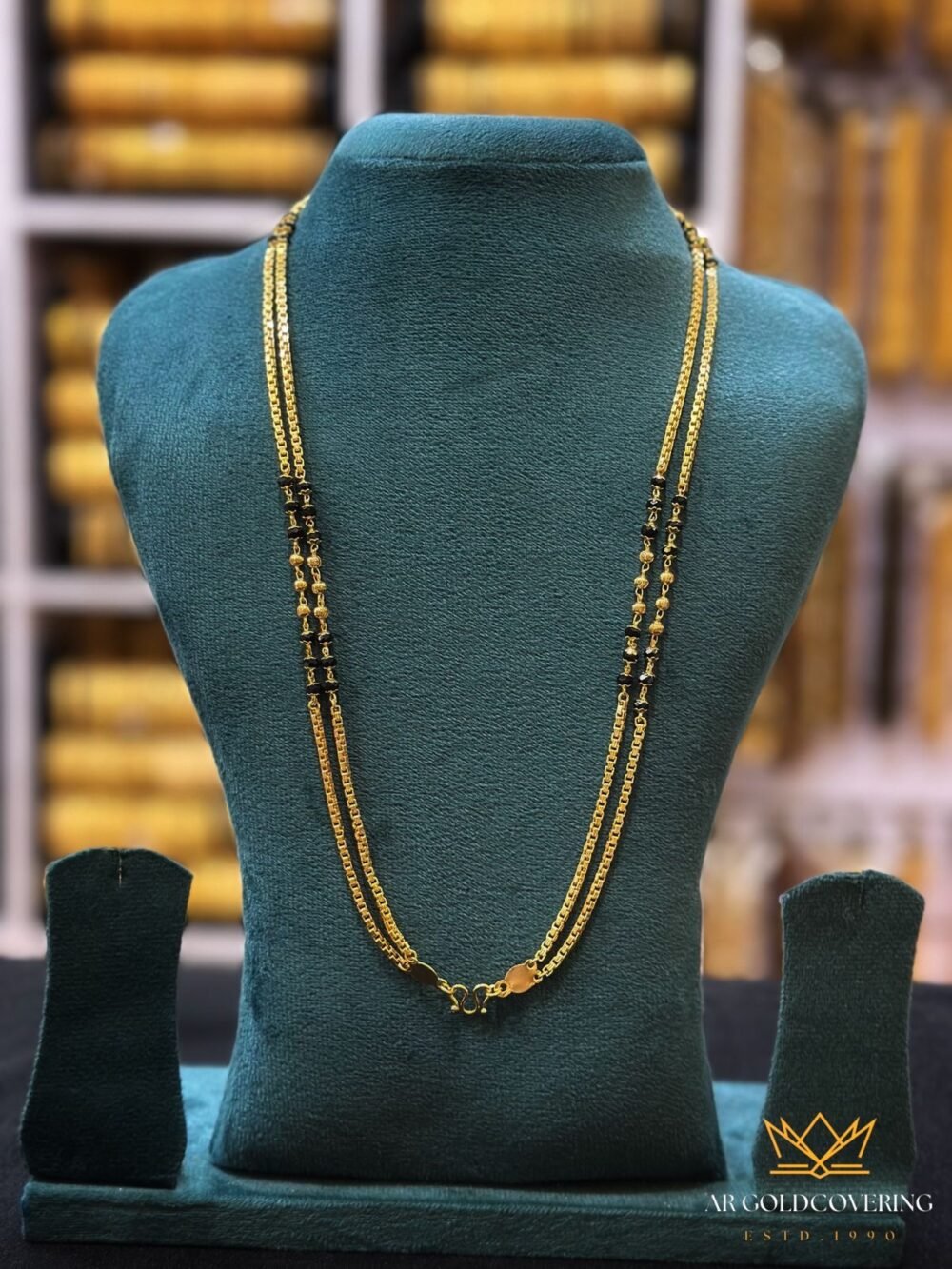 Gold plated 2line karimani Mala(00110)