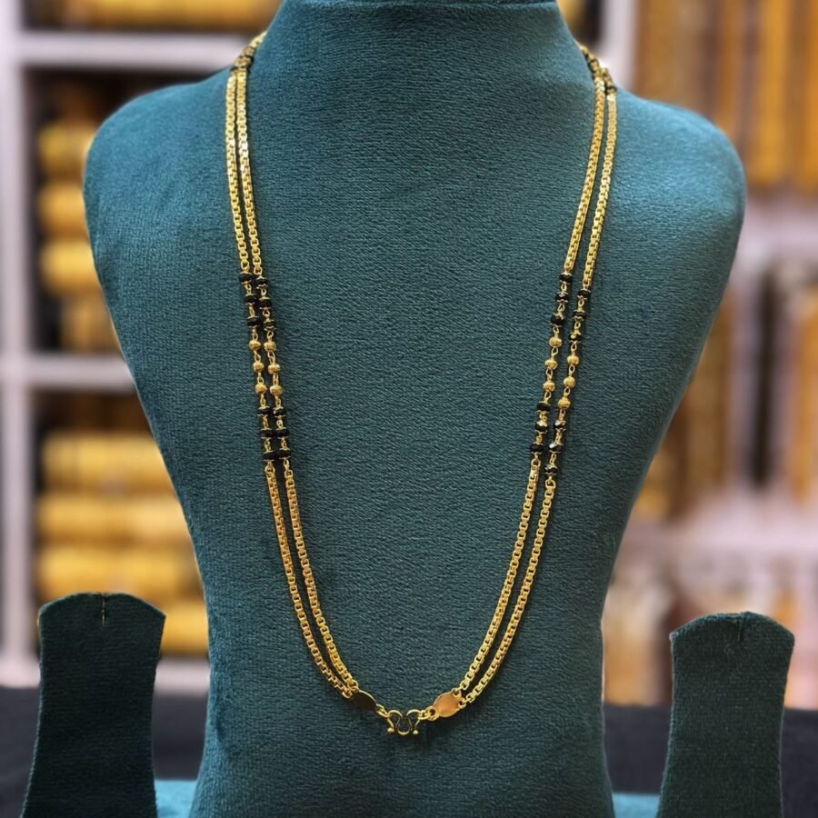 Gold plated 2line karimani Mala(00110)