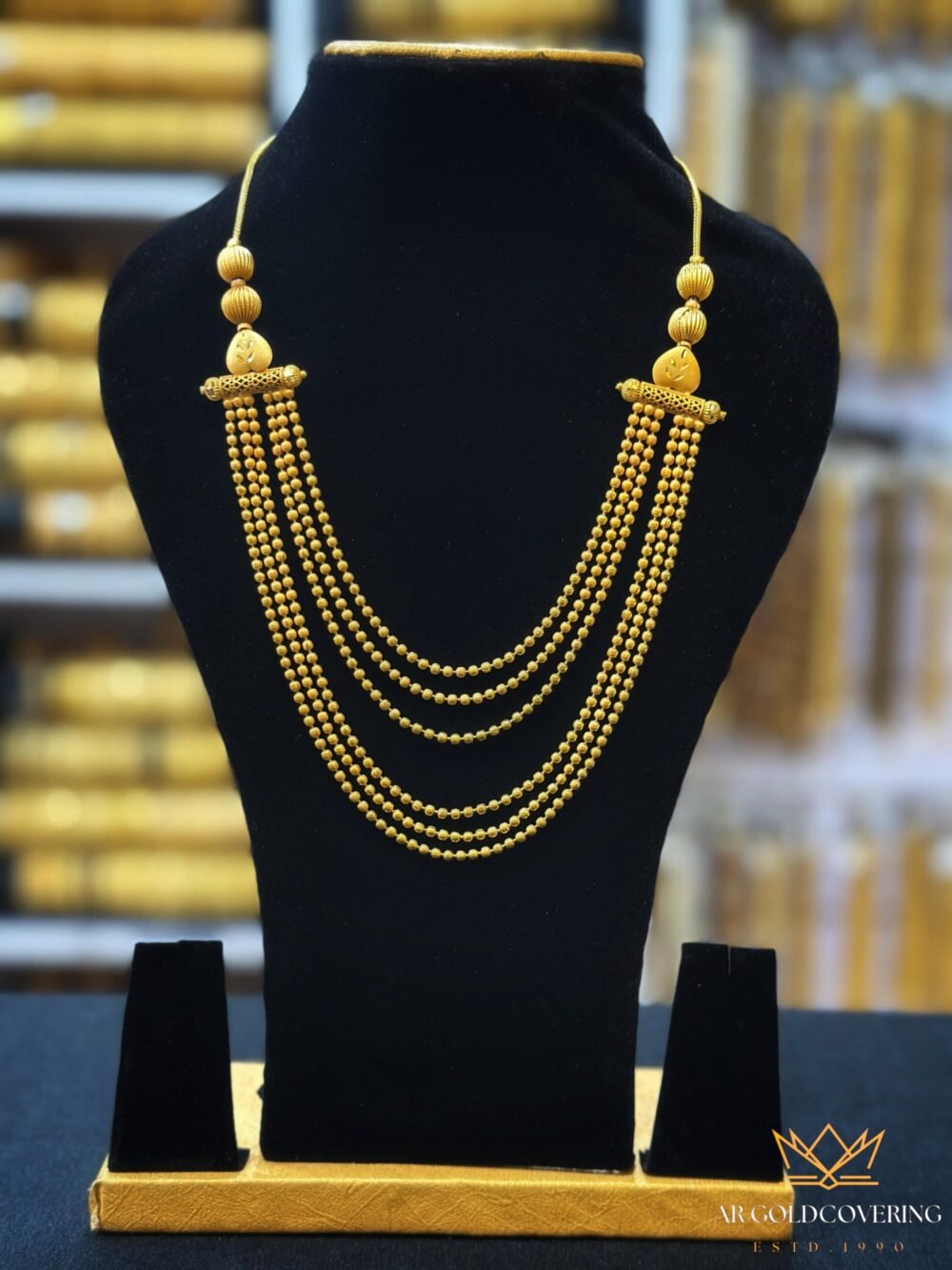 Gold plated 6 layers mid length necklace(0003)