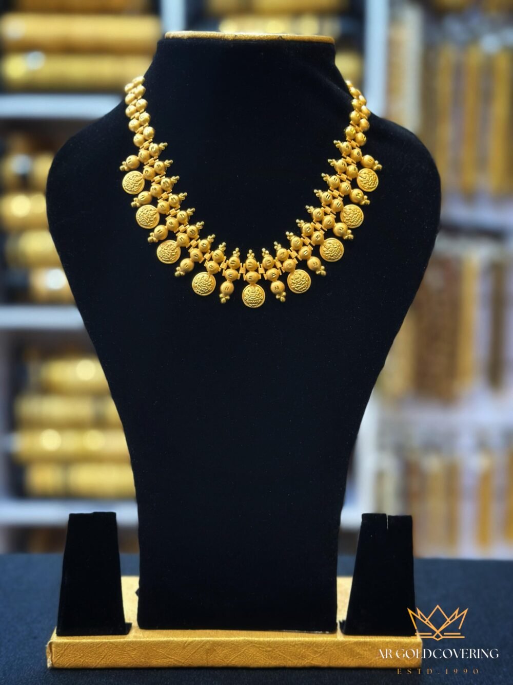 Gold plated short Lakshmi haram(0004)