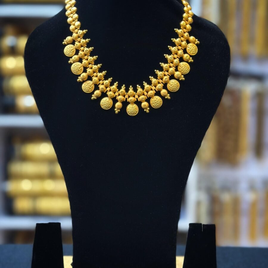 Gold plated short Lakshmi haram(0004)