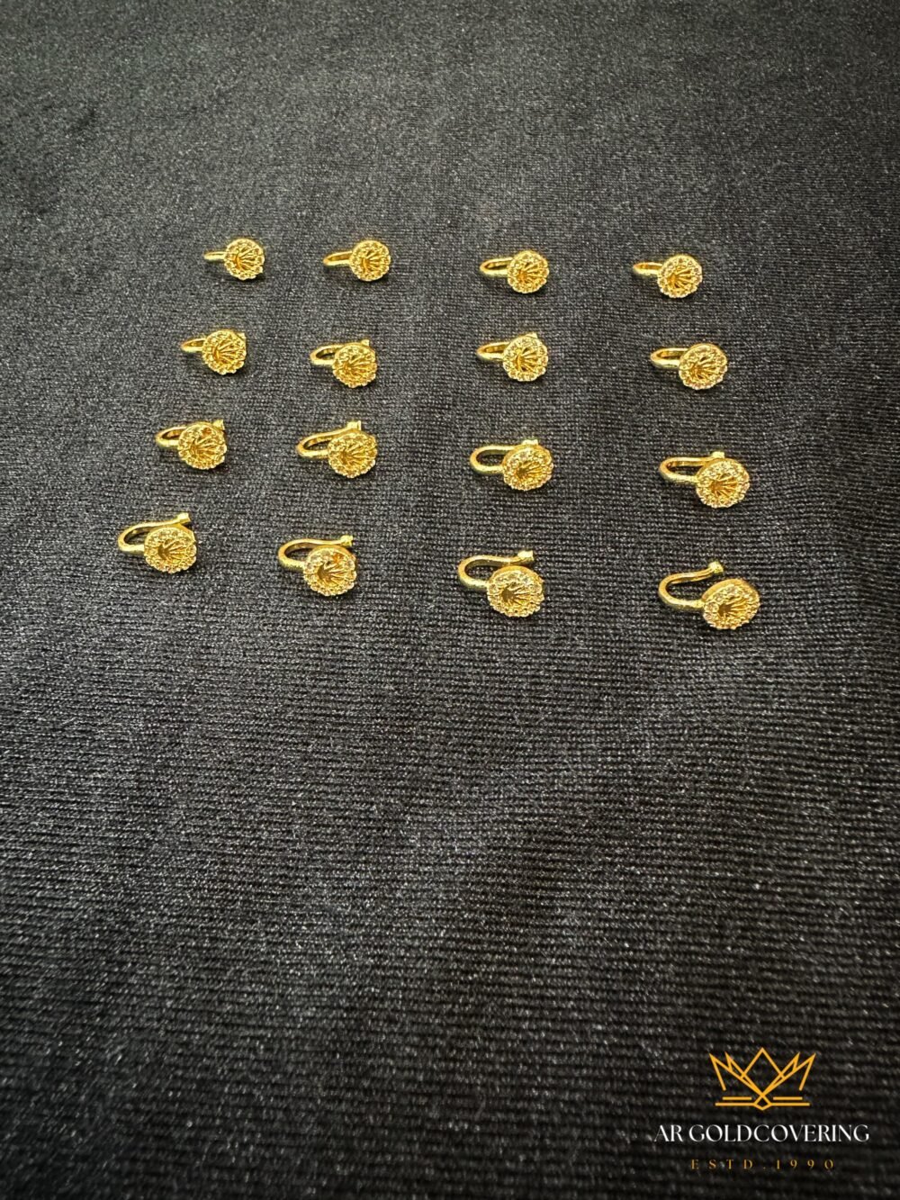 Gold plated pressing Nosepin with AD stones(0011)