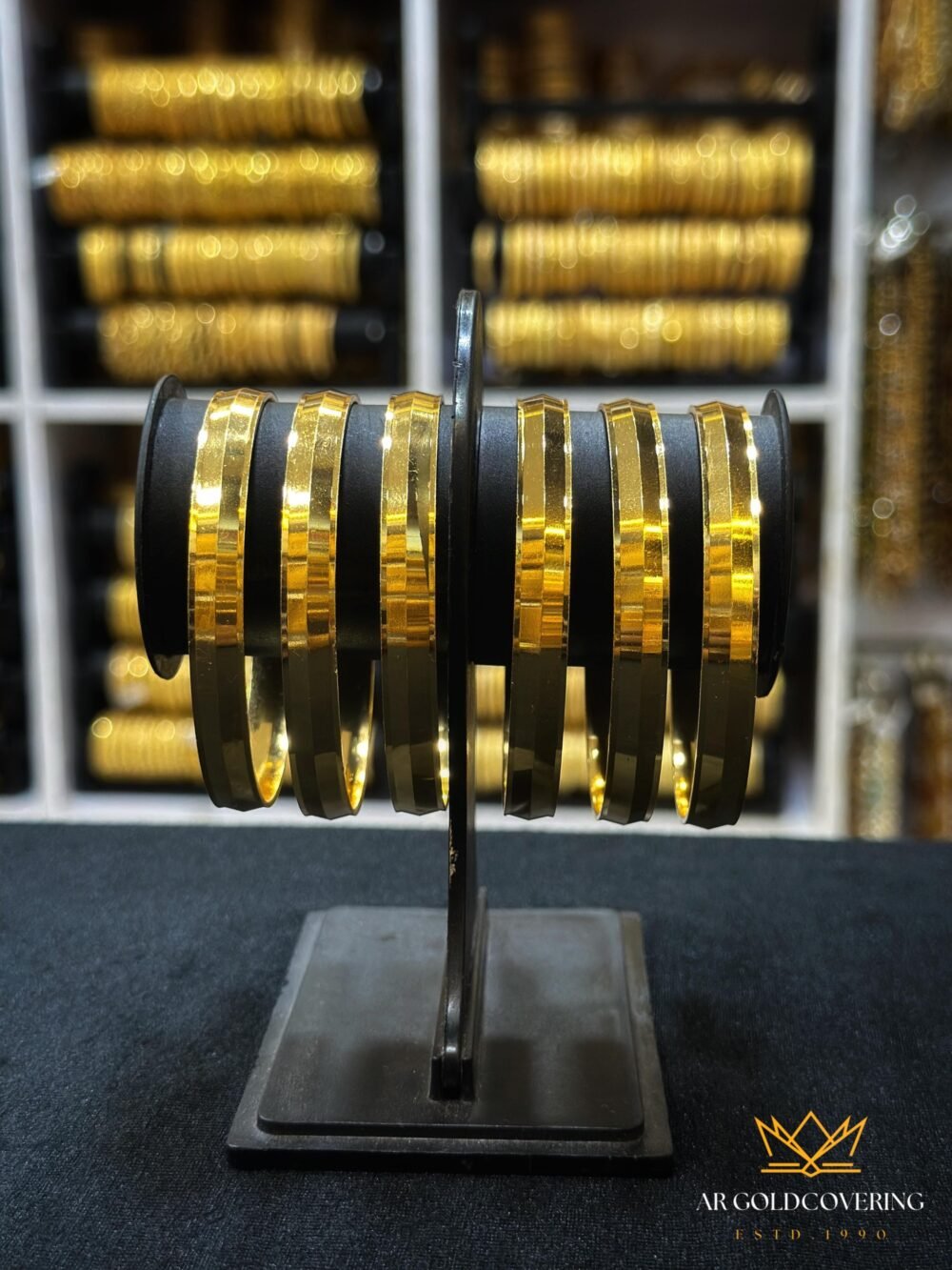 Gold plated Gents bangles with 8mm thickness(0012)