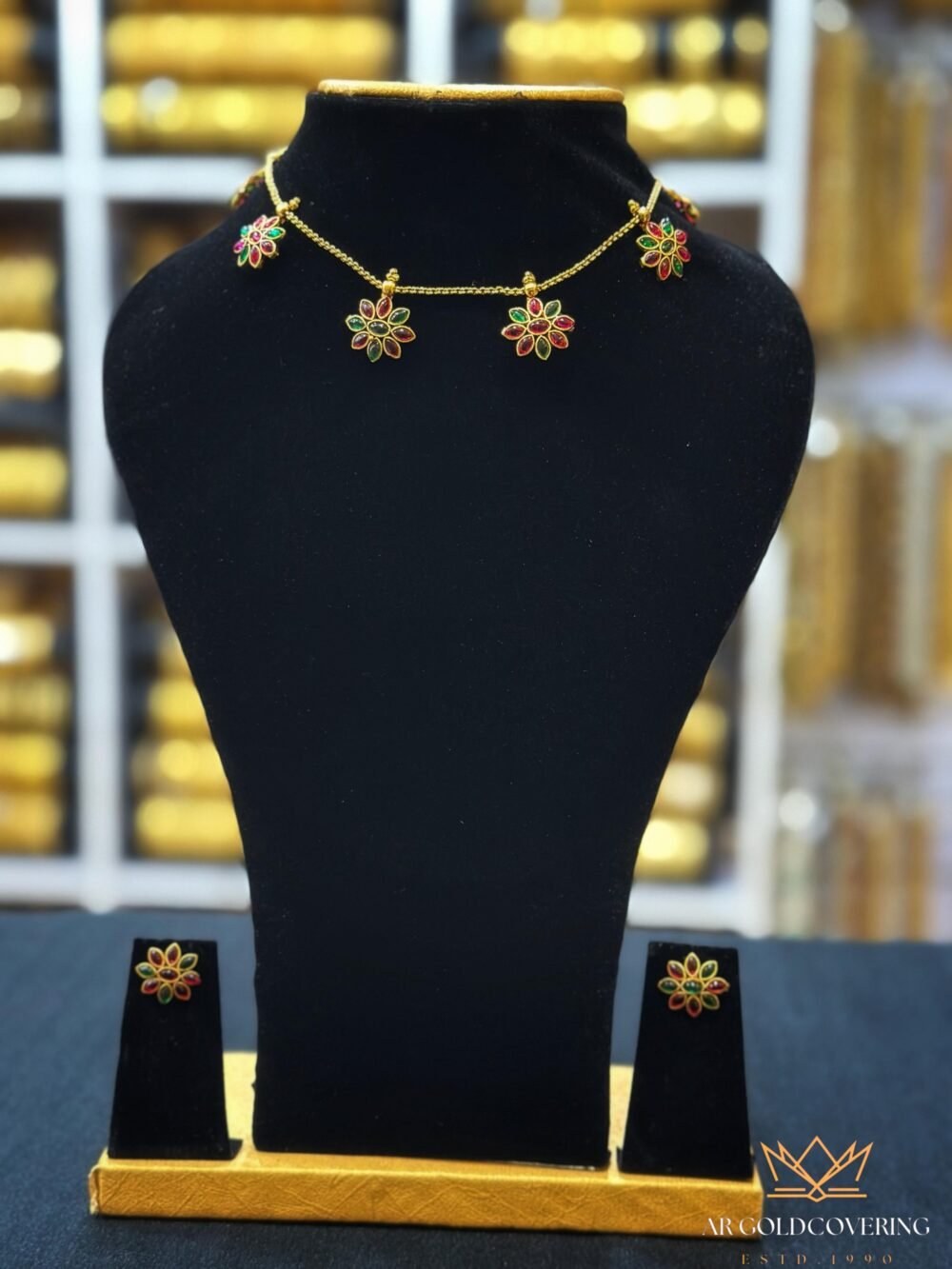 Antique finish budget friendly necklace with earrings(0017)