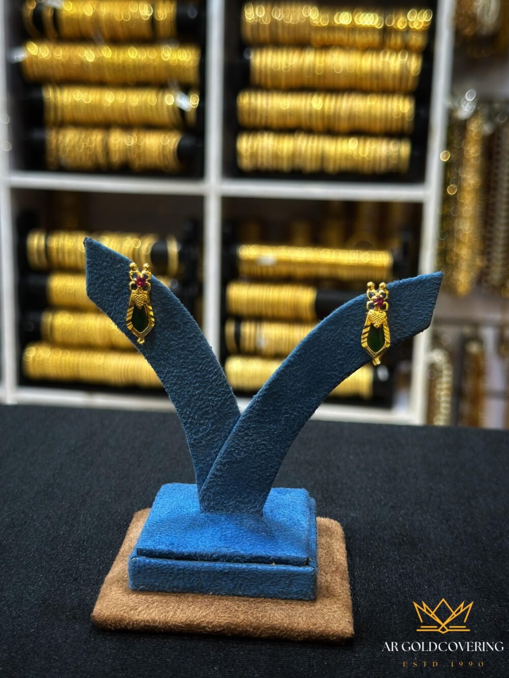 Gold plated Nagapadam earrings(0036)