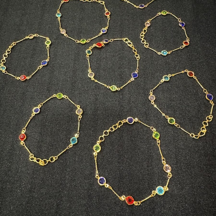 Gold plated bracelet with AD stones(0053)