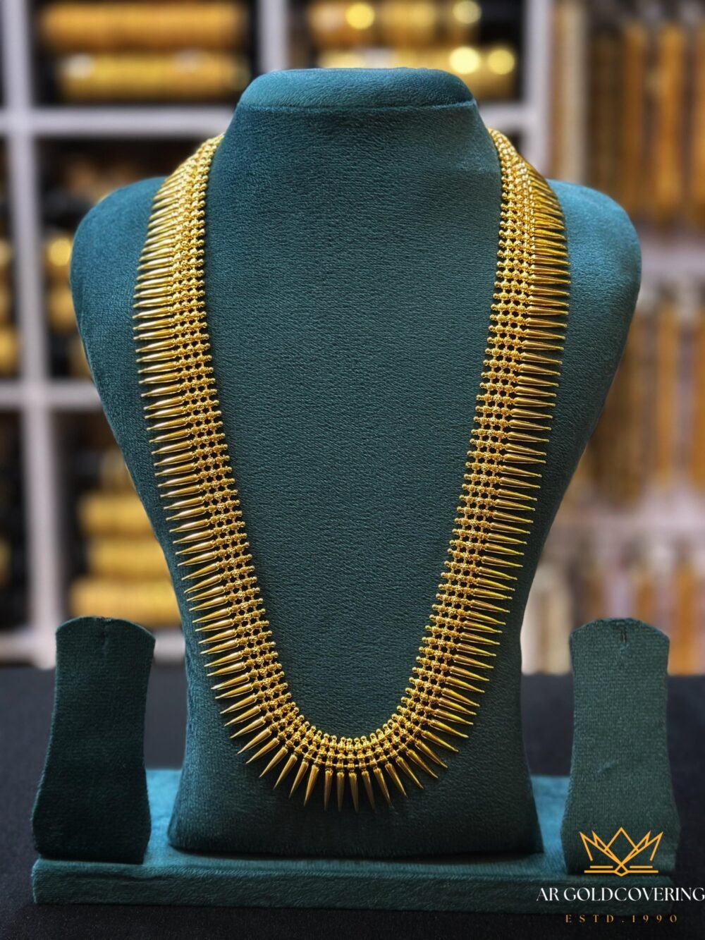 Gold plated mullamutta long haram(0054)