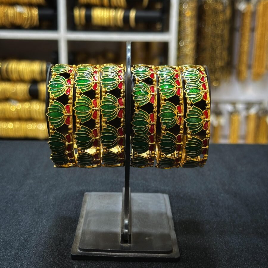 Antique finish Lotus bangles(0061)