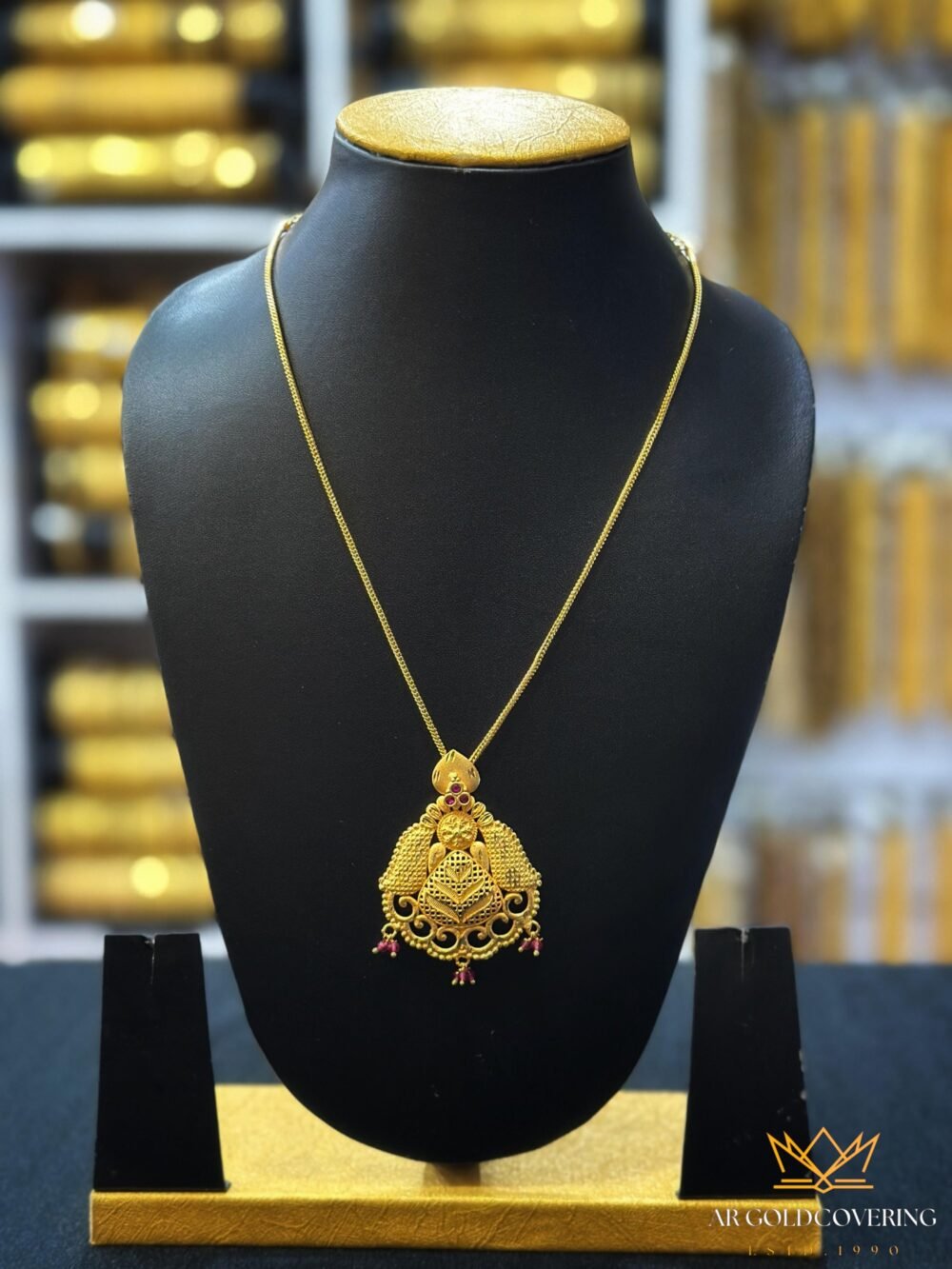 Gold plated 18inches necklace with crystal beads(0074)