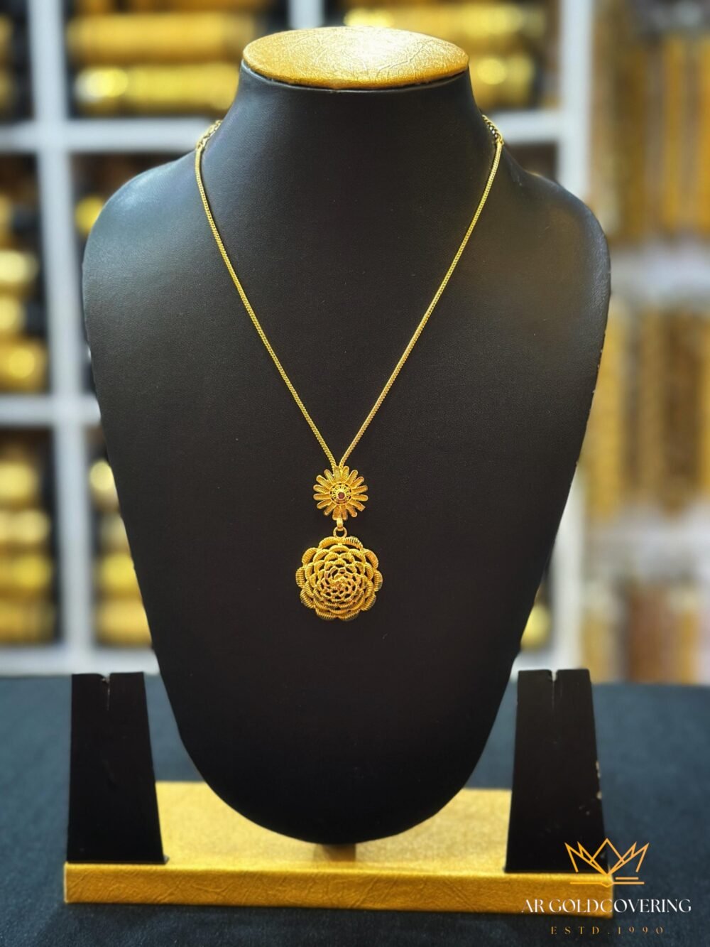Gold plated 18inches simple necklace(0076)