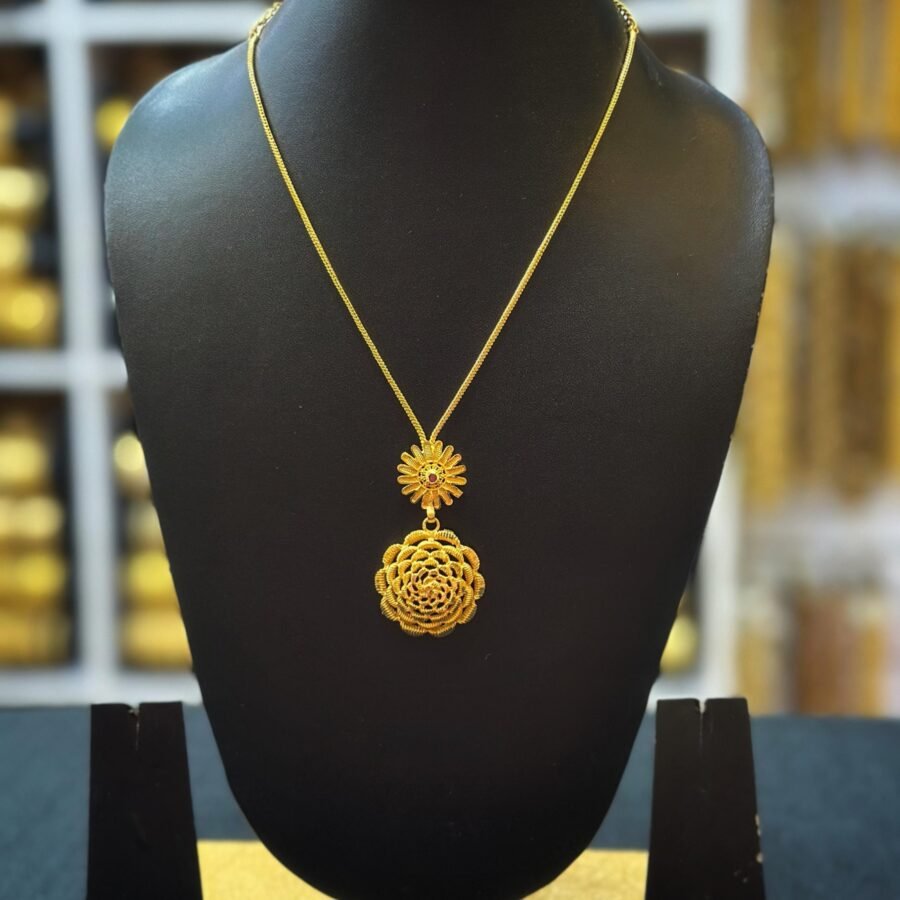 Gold plated 18inches simple necklace(0076)