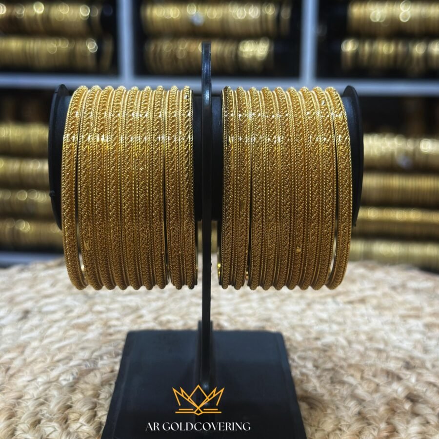 Gold plated veni bangles(00135)