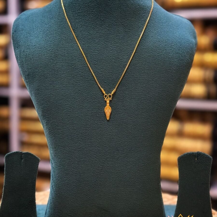Gold plated chain with AD stones Thali(00139)