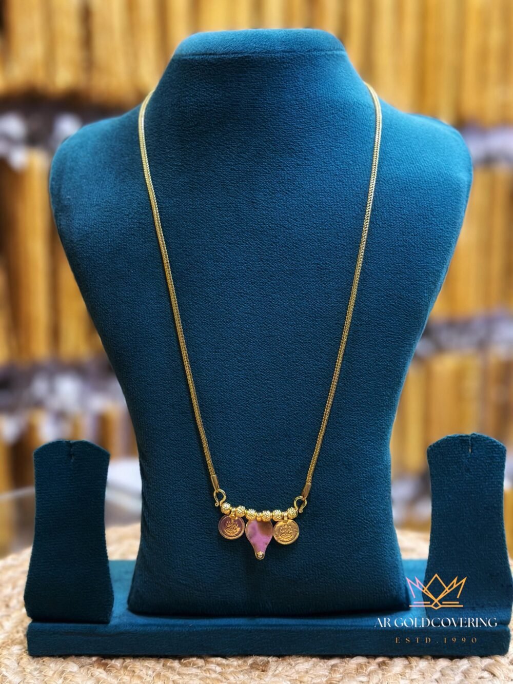 Gold plated Thali with chain(00143)