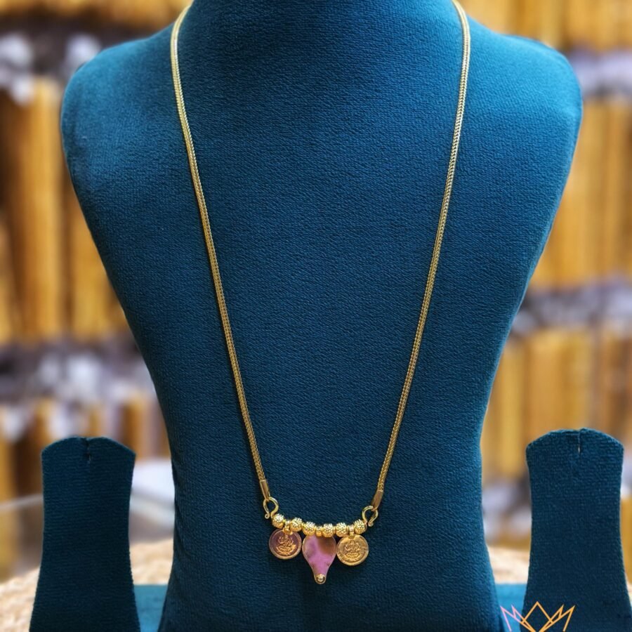Gold plated Thali with chain(00143)