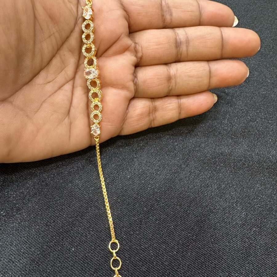 Gold plated bracelet with AD stones(00152)