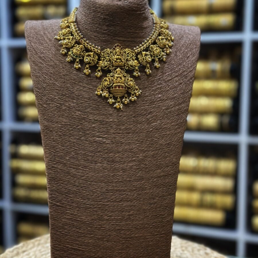 Antique finish lekshmi haram set(00169)