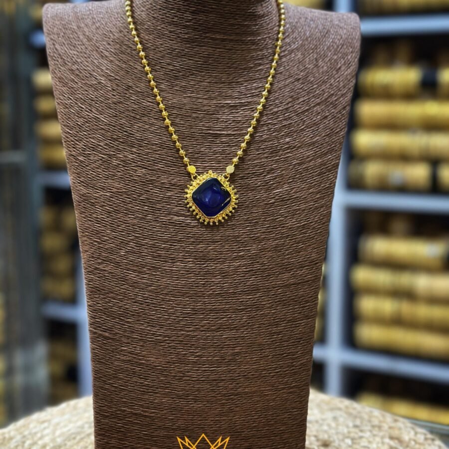 Gold plated simple palakka necklace(00173)