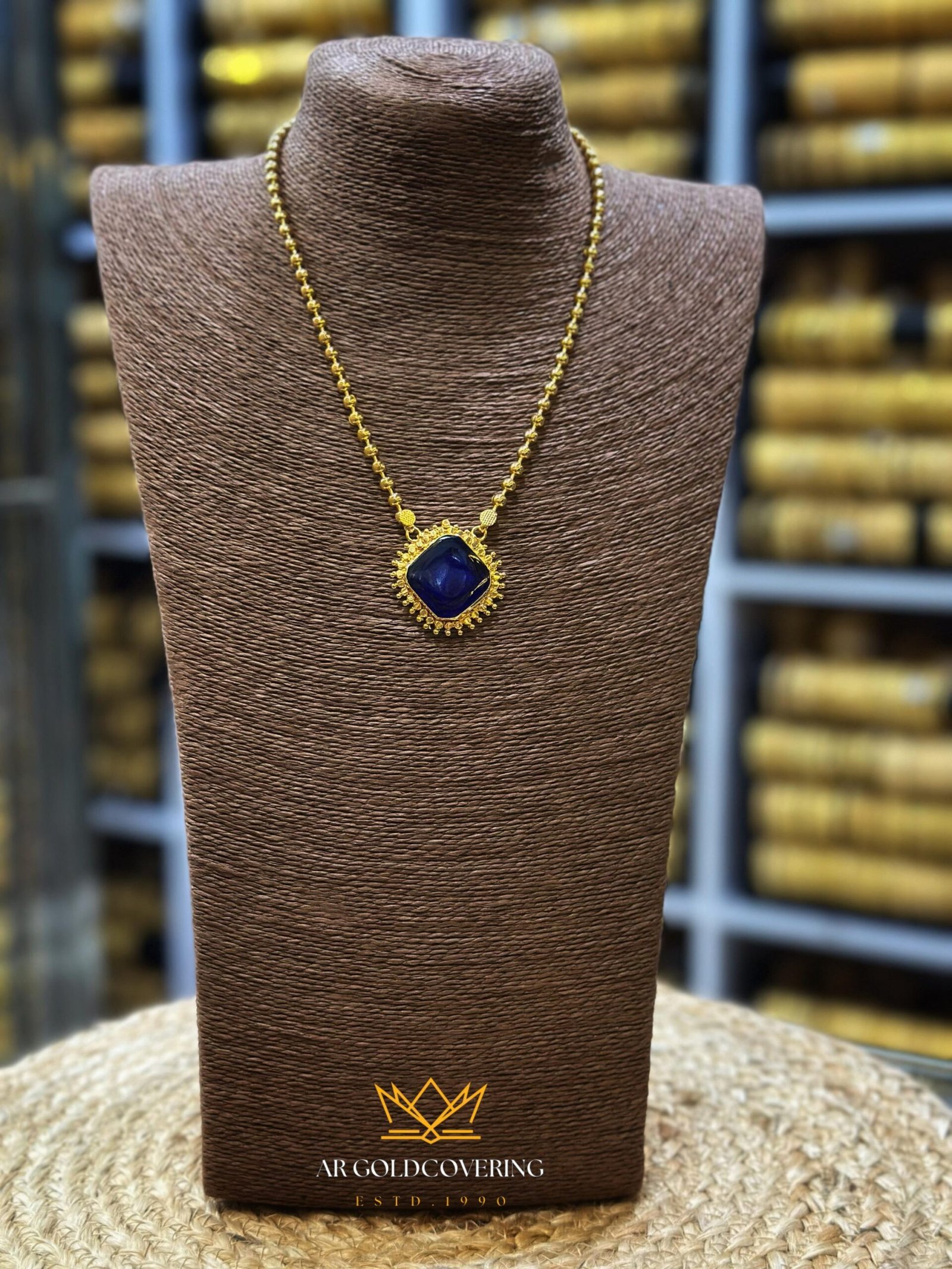 Gold plated simple palakka necklace(00173)