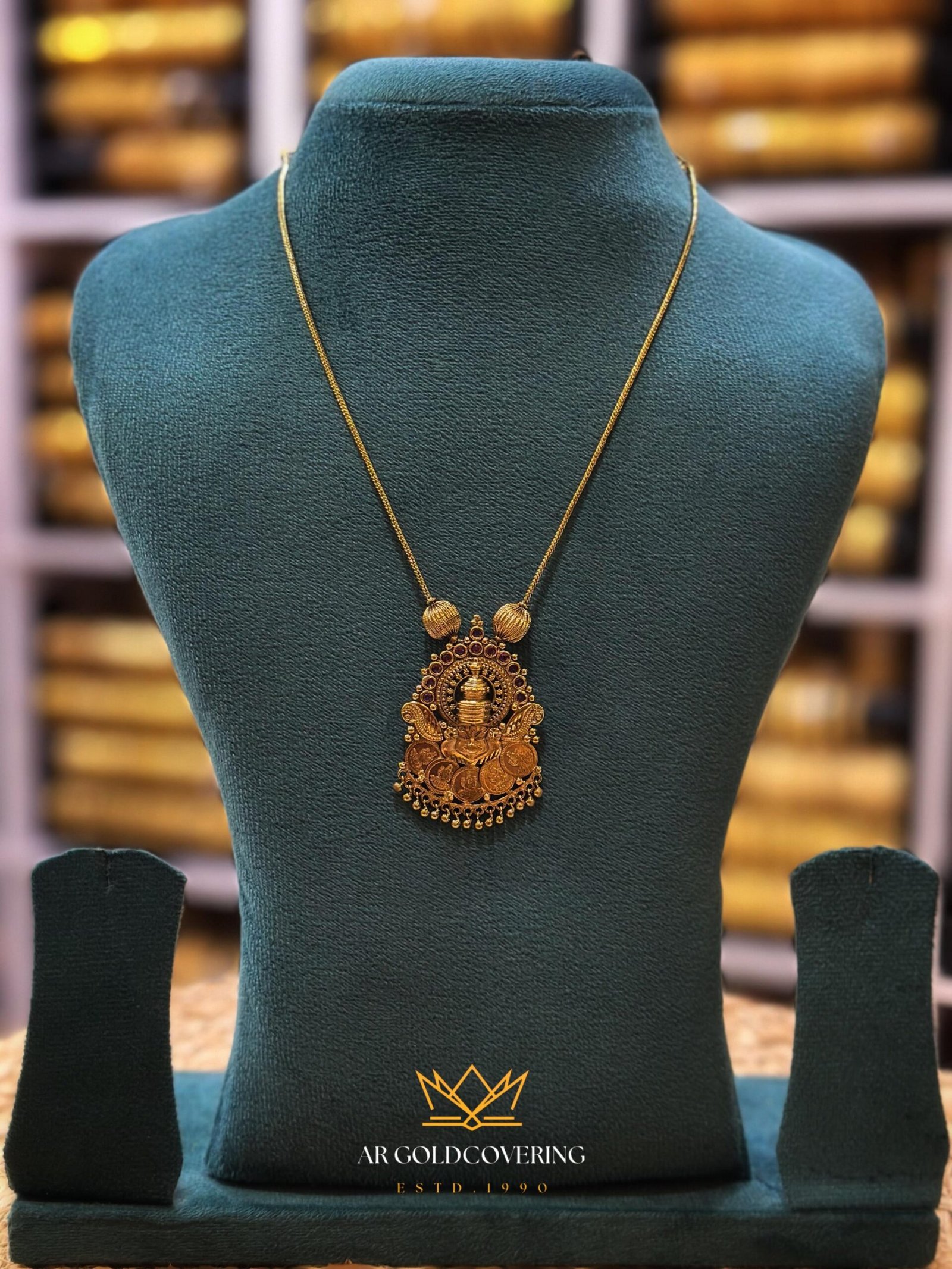 Gold plated Antique finish kathakali necklace(00174)