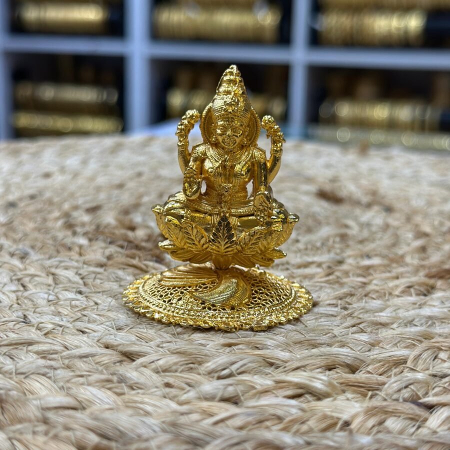Gold plated Lakshmi car dashboard statue(00177)