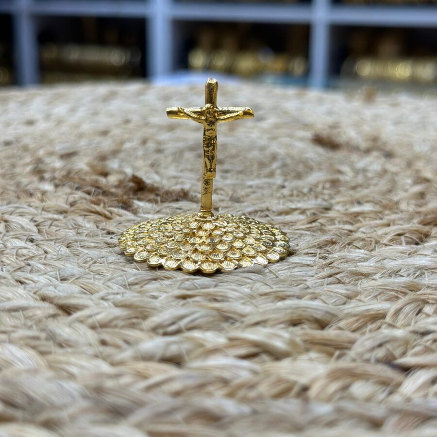 Gold plated Cross car dashboard statue(00179)