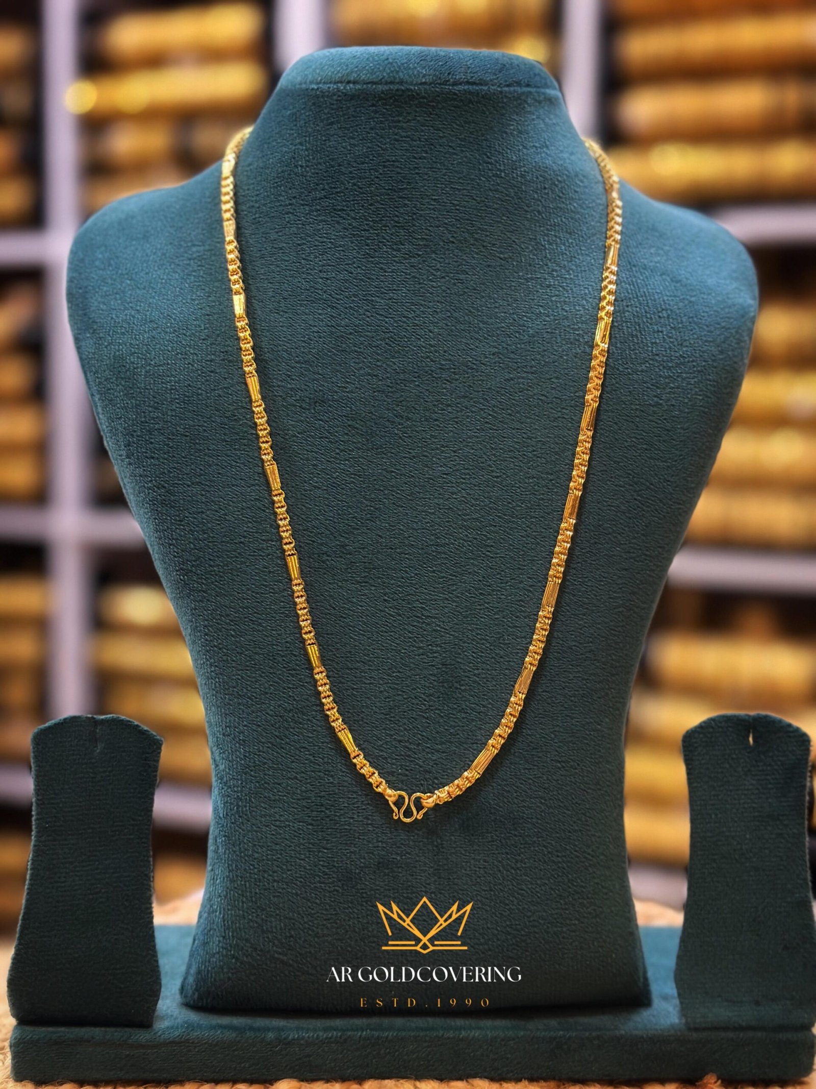 Gold plated savitham pineapple chain (00217)