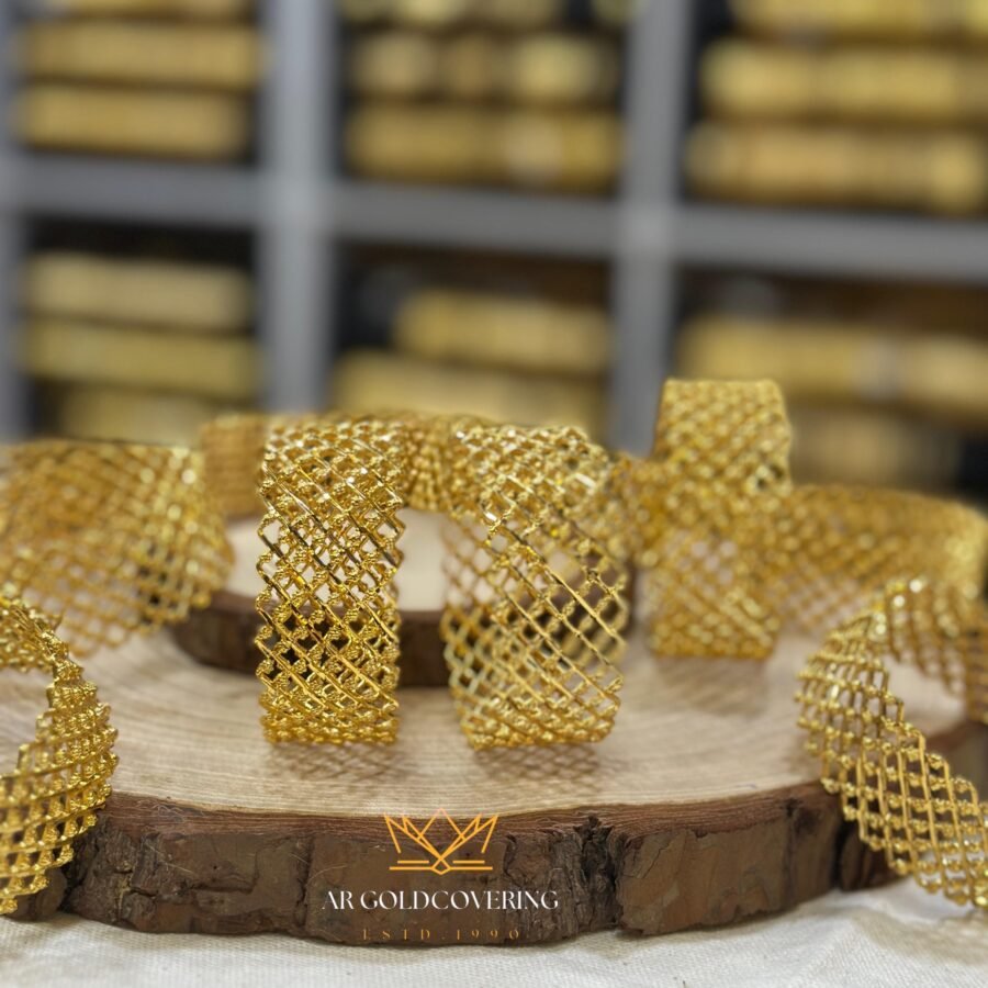 Gold plated Net bangles (00243)