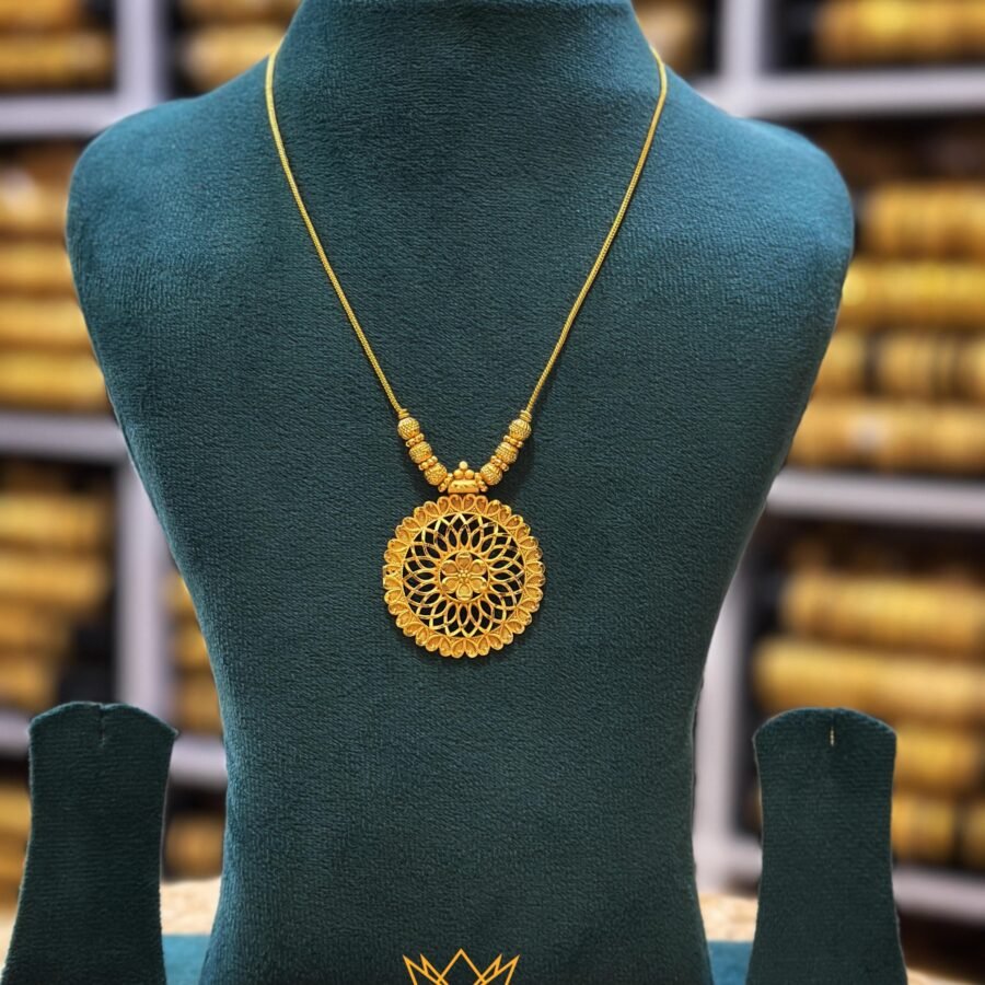 Gold plated 18inches simple necklace (00234)