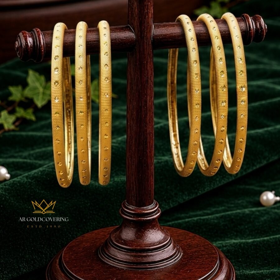 Gold plated daily wear pipe bangles(00316)