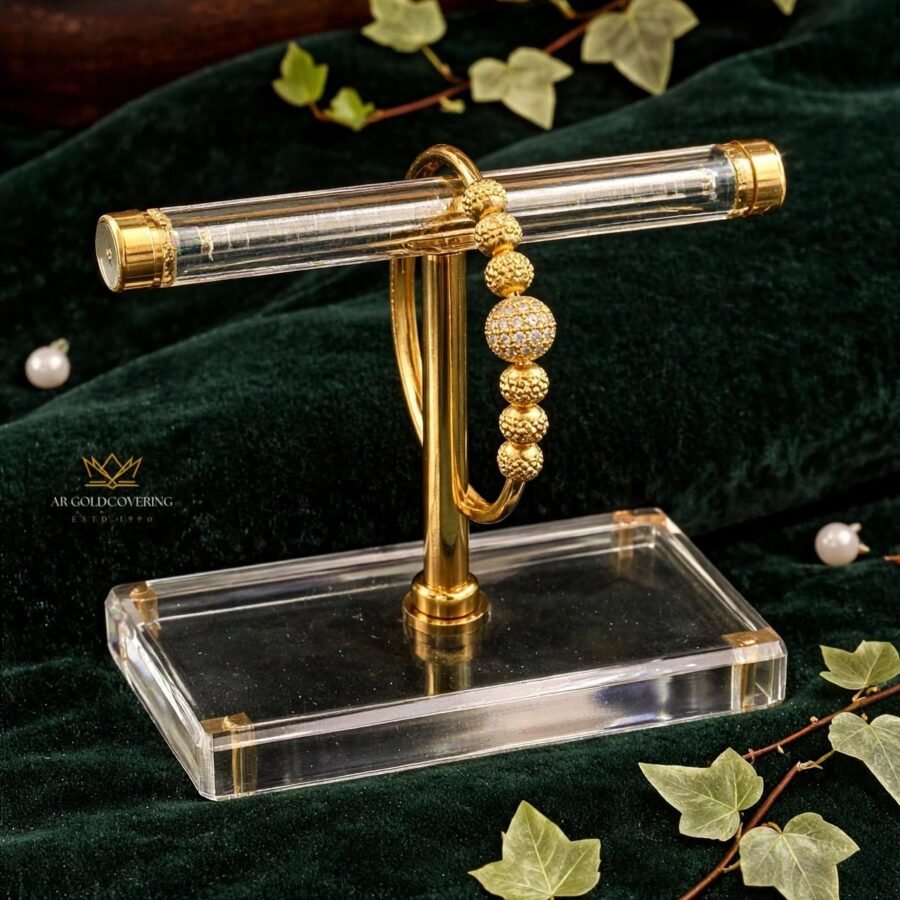 Gold-Plated Bangle with Stone Balls(00386)